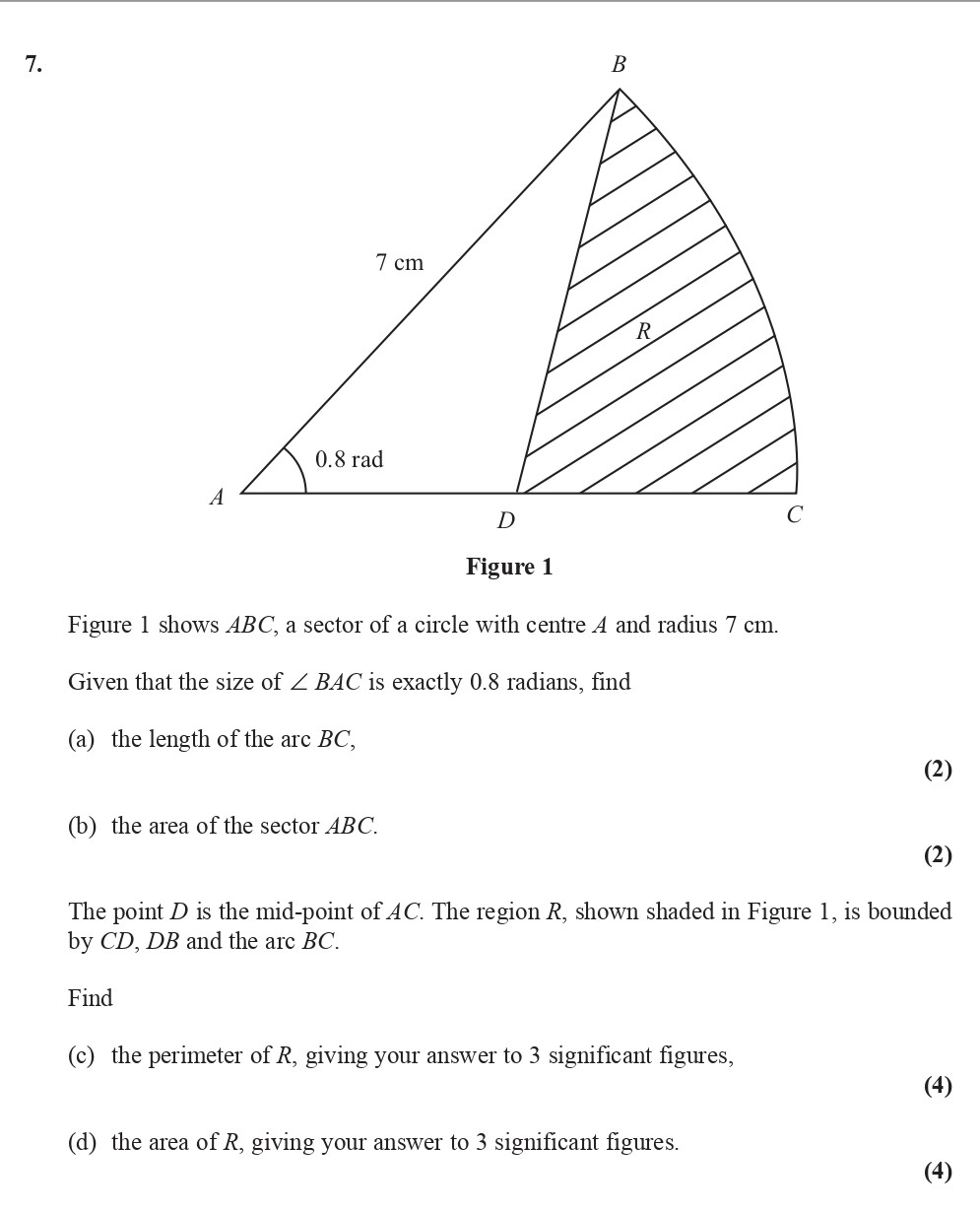 Figure-1-shows-$ABC$,-a-sector-of-a-circle-with-centre-$A$-and-radius-7-cm-Edexcel-A-Level Maths Pure-Question 9-2008-Paper 2.png